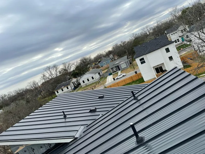 Standing seam metal roof panels with vents for Skylight Repair in George Mason